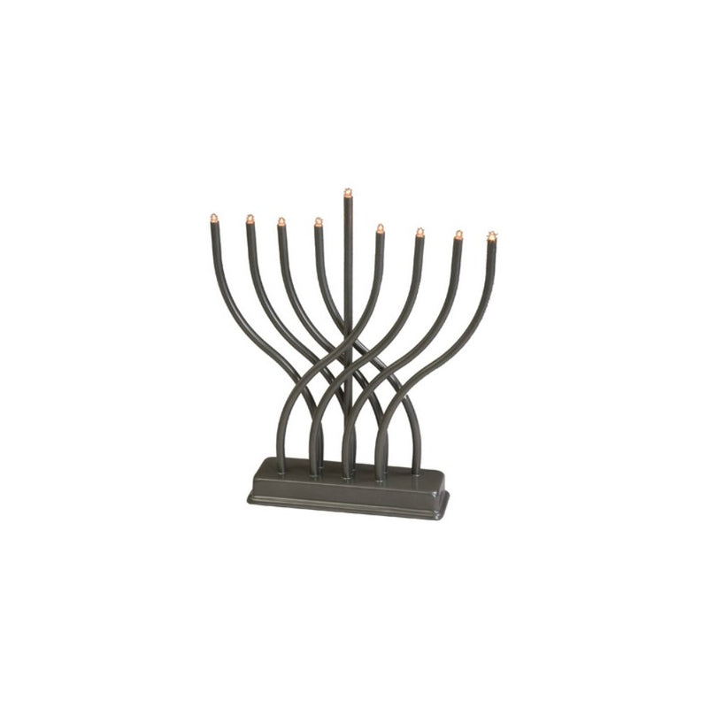 ISRAEL GIFTWARE DESIGNS EM-17 11" Pweter Electric Menorah