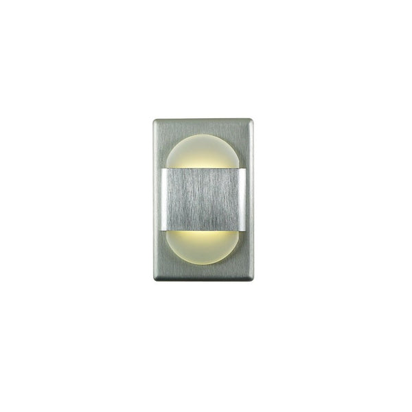 Alico Industries WLE105DR32K-10-98 EZ LED Step Light, Brushed Aluminum Finished Trim with Opal Acrylic Lens