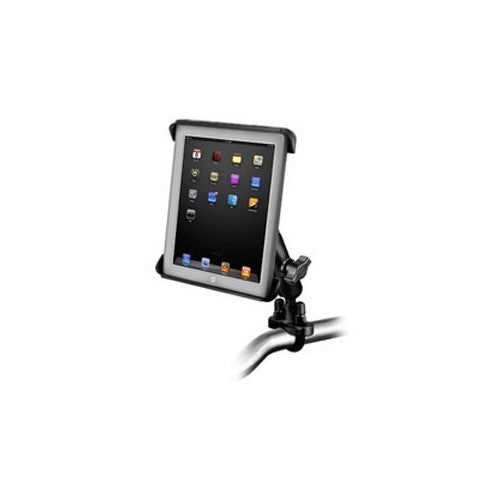 RAM MOUNTS RAM-B-149Z-TAB3U Handlebar Or Rail Mount with Tab-Tite Universal Clamping Cradle for the Apple Ipad 4, Ipad 3, Ipad 2 and Ipad 1 with Or without Light Duty Case