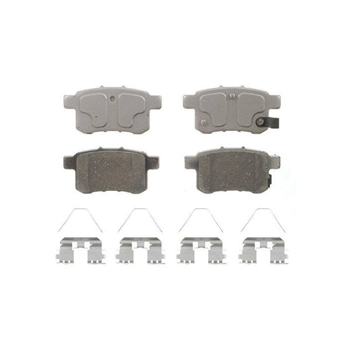 Wagner ThermoQuiet QC1451 Ceramic Disc Pad Set With Installation Hardware, Rear