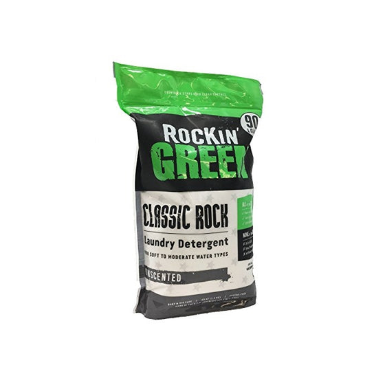 Natural HE Powder Laundry Detergent by Rockin' Green, Perfect for Cloth Diapers, Classic Rock Formula for Normal Water, 90 Loads, 45 oz., Unscented ($0.22/load)