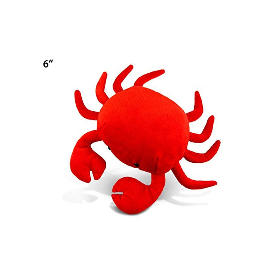 Puzzled Red Crab Plush, 6"