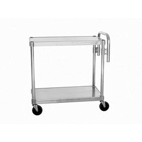PVIFS NUC2048 Utility Cart with 2 Adjustable Solid Shelves and Handle, 400 lbs Shelf Capacity, 48" Length x 20 Width x 36" Height