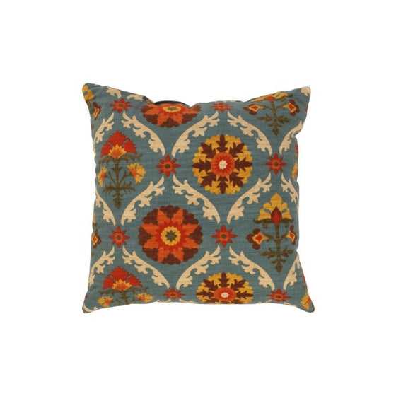 Pillow Perfect Mayan Medallion 16.5-Inch Throw Pillow, Adobe