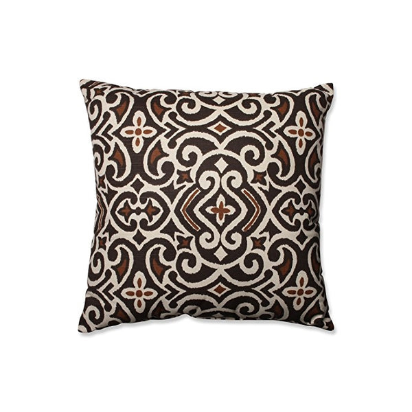 Pillow Perfect Brown/Beige Damask 24.5-Inch Floor Pillow