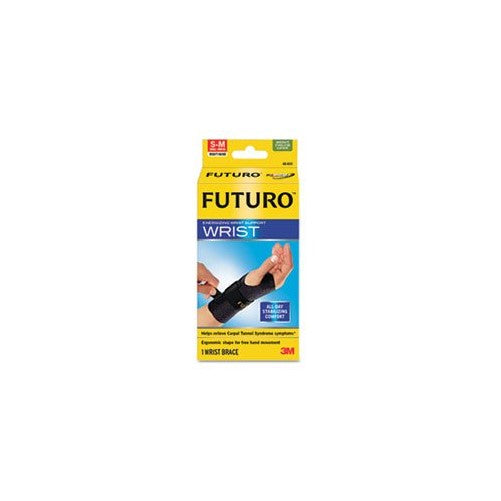 FUTURO 48400EN Energizing Wrist Support, S/M, Fits Right Wrists 5 1/2"- 6 3/4", Black