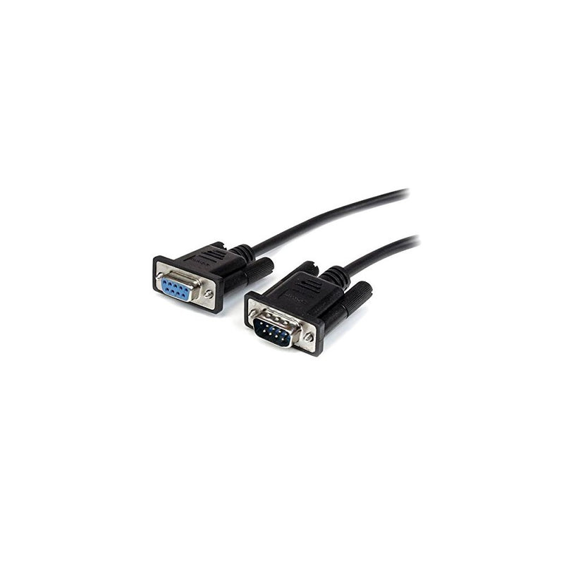 StarTech.com 1m Straight Through DB9 RS232 Serial Extension Male to Female Cable, Balck (MXT1001MBK)