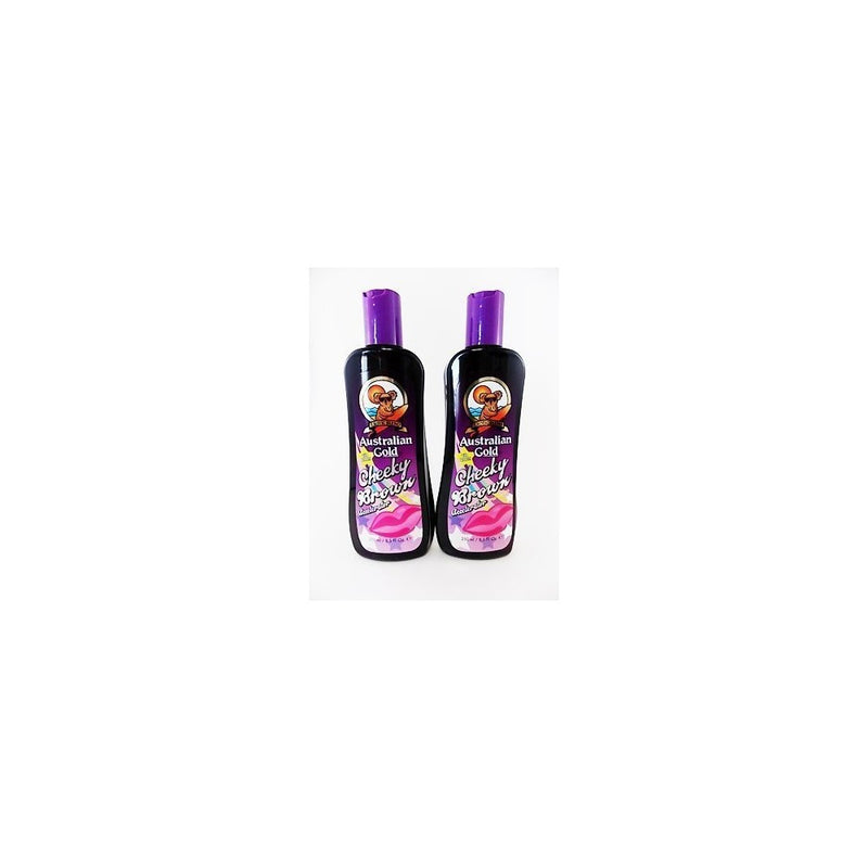 2 BOTTLES OF Australian Gold Cheeky BrownBronzing Tanning Lotion 8.5 Oz.