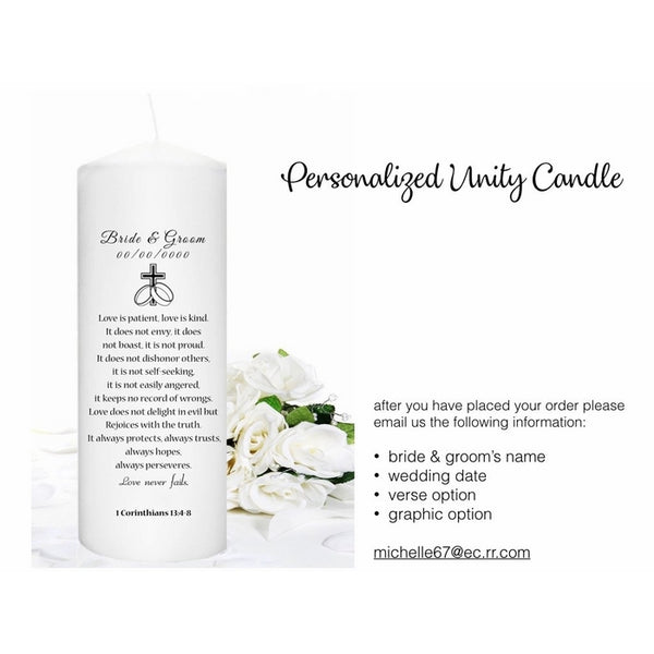 Unity Candles Personalized just for your wedding