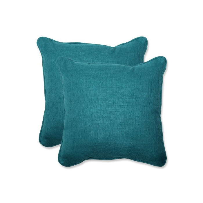 Pillow Perfect Outdoor Rave Teal Throw Pillow, 18.5-Inch, Set of 2