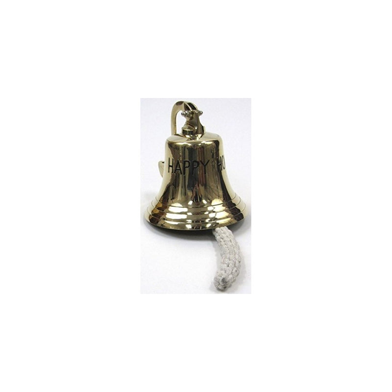 Six Inch Indoor/Outdoor Brass BellWall Mount - Happy Hour
