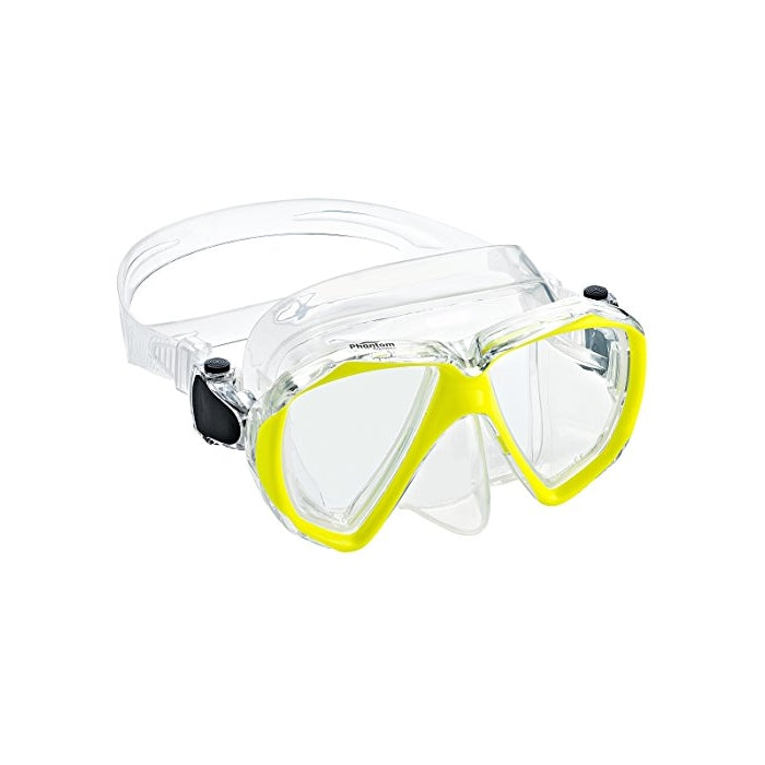 Phantom Aquatics Velocity Scuba Snorkeling Dive Mask, Yellow