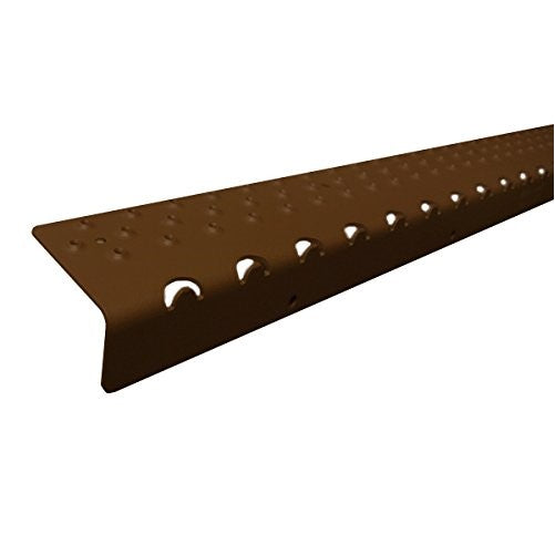 Handi-Treads Non Slip Aluminum Stair Nosing,Powder Coated Brown, 2.75" x 30" with Color Matching Wood Screws, Each