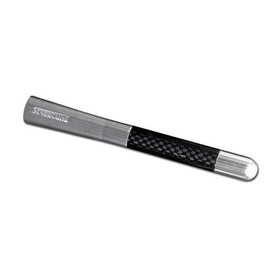 5" Real Carbon Fiber Aluminum Short Antenna Polished silver Universal Screws Base