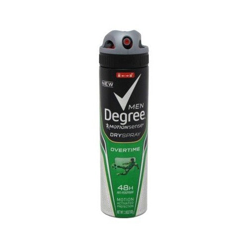 Degree Deodorant 3.8 Ounce Mens Dry Spray Overtime (113ml) (2 Pack)