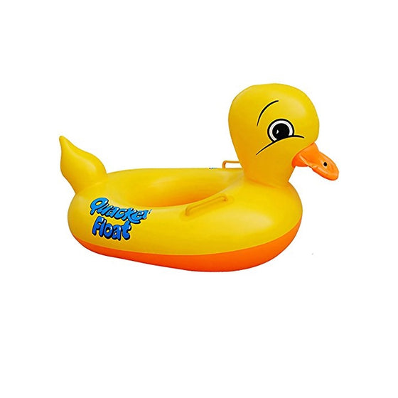 Inflatable Yellow Duck Baby Floats For Indoor Outdoor Shower,Infant Early Learning Swimming Ring,Safe Rubber Duck Seat Float Boat,Duck Pool Float Water Fun Games Toys For Kids Tous Age 1 Years Up