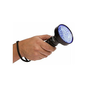 SUPER BRIGHT 100 LED Blacklight UV Flashlight - Emits a POWERFUL 30 Ft Ultraviolet Flood Light Beam- Finds Pet Urine Carpet Stains, Scorpions, Bed Bugs, Mold & Leak Detector & More- Commercial or Home