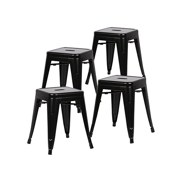 Poly and Bark Trattoria 18" Stool in black (Set of 4)