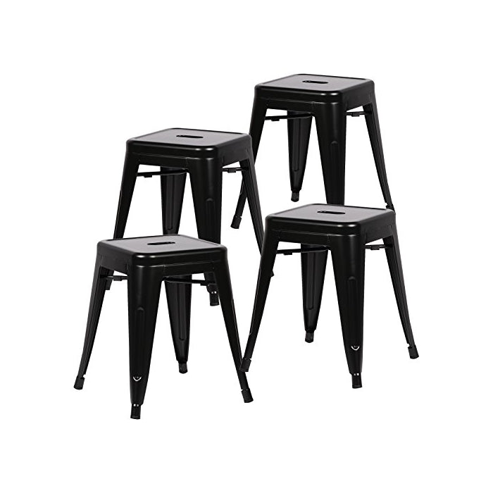 Poly and Bark Trattoria 18" Stool in black (Set of 4)