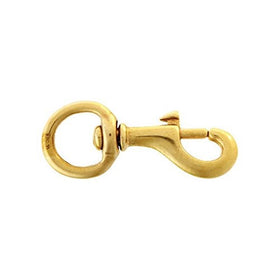 Campbell T7625114 3/4" Polished Solid Bronze Swivel Round Eye Snap