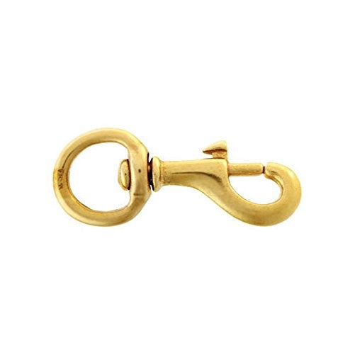 Campbell T7625114 3/4" Polished Solid Bronze Swivel Round Eye Snap