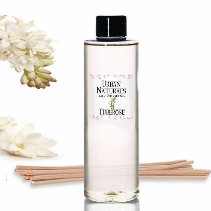 Urban Naturals TUBEROSE Reed Diffuser Oil Refill & Set of Replacement Reed SticksA blend of Exotic Tuberose & Fragrant Orange Blossom, 4 oz.