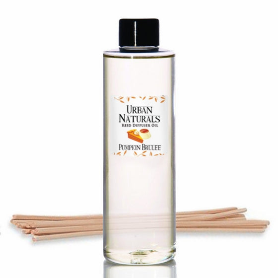 Urban Naturals Pumpkin Brulee Reed Diffuser Refill by Autumn & Winter Home Scent | Creamy Pumpkin Pie, Nutmeg, Maple, French Vanilla and a hint of butter | Made in the USA