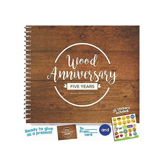 5th Wedding Anniversary Memory Booklet For Couples by Unconditional Rosie - A Booklet For Celebrating The Most Awesome Fifth Year Ever!