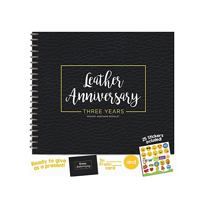 3rd Wedding Anniversary Memory Booklet For Couples by Unconditional Rosie - A Booklet For Celebrating The Most Awesome Third Year Ever!