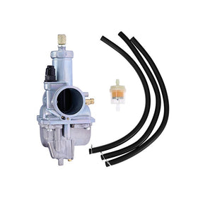 QKPARTS New Carburetor For Kawasaki Bayou 250 KLF250A klf250 With Inline Fuel Filter 2003-2011