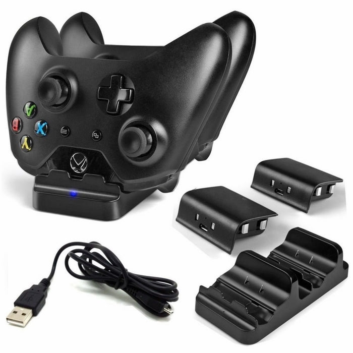 Xbox One Controller Dual Charger, Prodico Charging Dock Station with 2 Rechargeable Batteries For Xbox One Wireless Controller