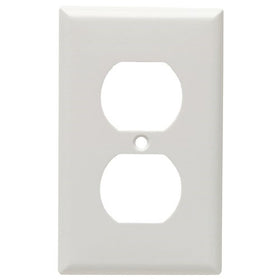 Eaton 2132W-SP-L Thermoset 1-Gang Standard Size Duplex Receptacle Wallplate, White