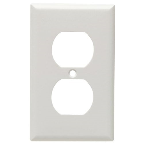 Eaton 2132W-SP-L Thermoset 1-Gang Standard Size Duplex Receptacle Wallplate, White