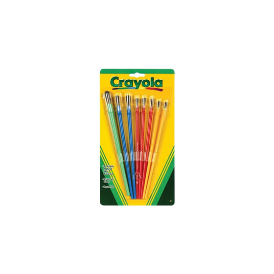 Crayola Paint Brushes 8 per Package, Assorted Colors & Sizes