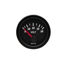 VDO 332103 Vision Style Voltmeter Gauge 2 1/16" Diameter