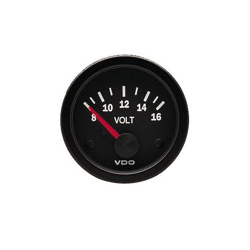 VDO 332103 Vision Style Voltmeter Gauge 2 1/16" Diameter