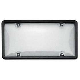 Cruiser Accessories 60510 Combo License Plate Shield/Cover, Black/Clear