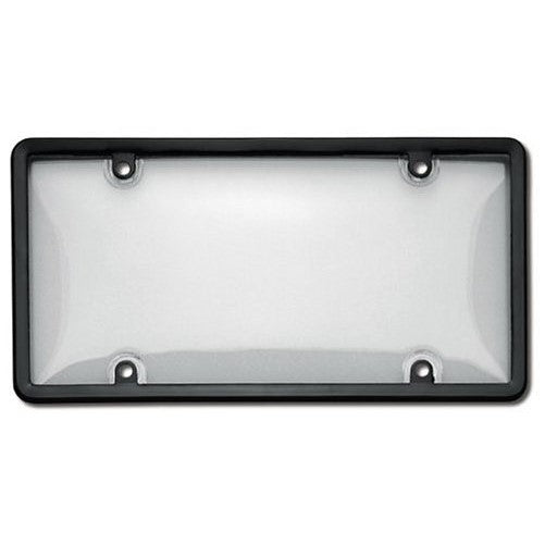 Cruiser Accessories 60510 Combo License Plate Shield/Cover, Black/Clear