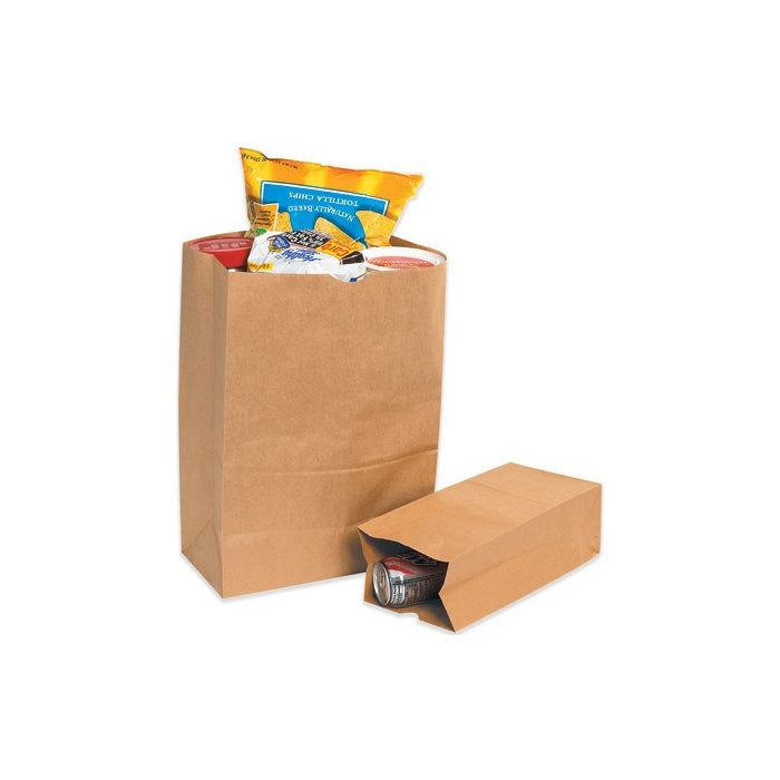 Grocery Bags, 8 1/4" x 5 5/16" x 16 1/8" Kraft - [PRICE is per CASE]