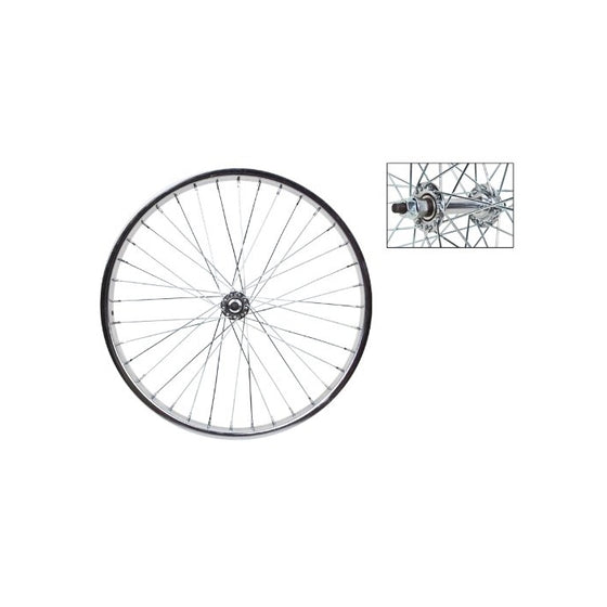 Wheel Master 20" x 1.75 Front Bicycle Wheel, 36H, Steel, Bolt On, Silver