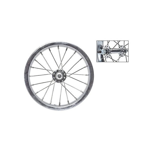 Wheel Master 12-1/2 x 2-1/4 Front Bicycle Wheel, 20H, Steel, Bolt On, Silver