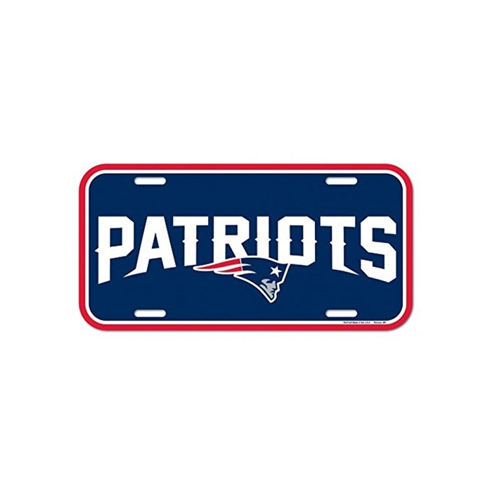 NFL New England Patriots License Plate, Team Color, One Size