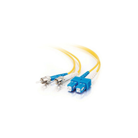 C2G/Cables to Go 13479 SC/ST Duplex 9/125 Single-Mode Fiber Patch Cable (10 Meters, Yellow)