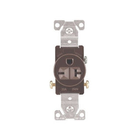 20a 3wire Brwn Sgl Receptacle