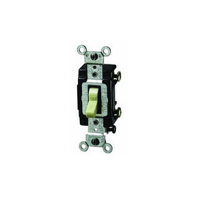 Leviton 5501-LHI Single-Pole Lighted Handle Switch, 15A, 120V, Ivory, LIT WHEN OFF