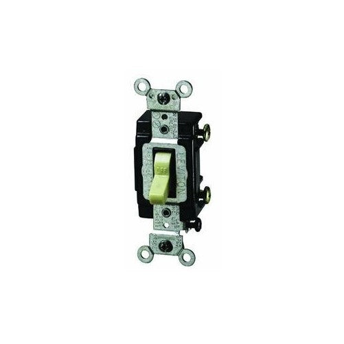 Leviton 5501-LHI Single-Pole Lighted Handle Switch, 15A, 120V, Ivory, LIT WHEN OFF