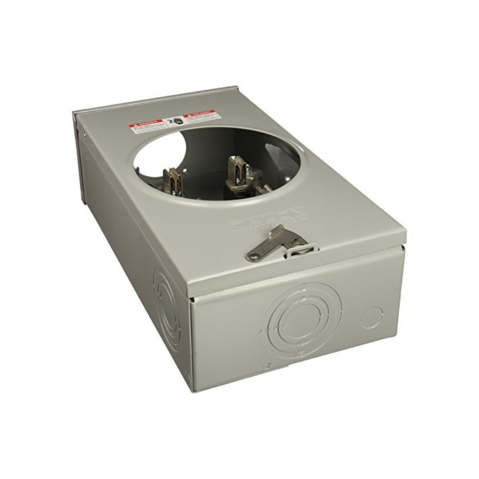 Siemens SUAT317-0G 200-Amp, 4 Jaw, Ringless Cover, Overhead Feed, Meter Socket