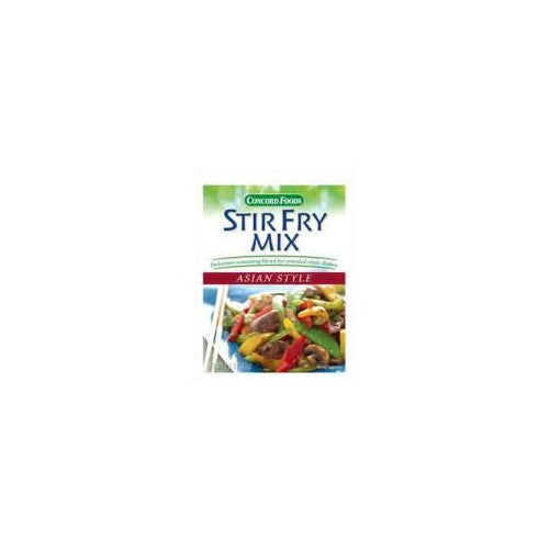 Concord Foods Asian Style Stir Fry Mix, Net Wt 1.1 oz(VALUE Case of 18 Packets)