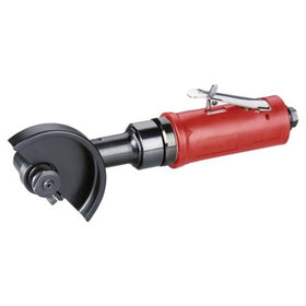 Dynabrade 18075 3-Inch 76 mm Diameter Autobrade Red Long-Neck Cut-Off Wheel Tool, 20000 RPM, Rear Exhaust, 3/8-Inch - 24 Spindle Thread