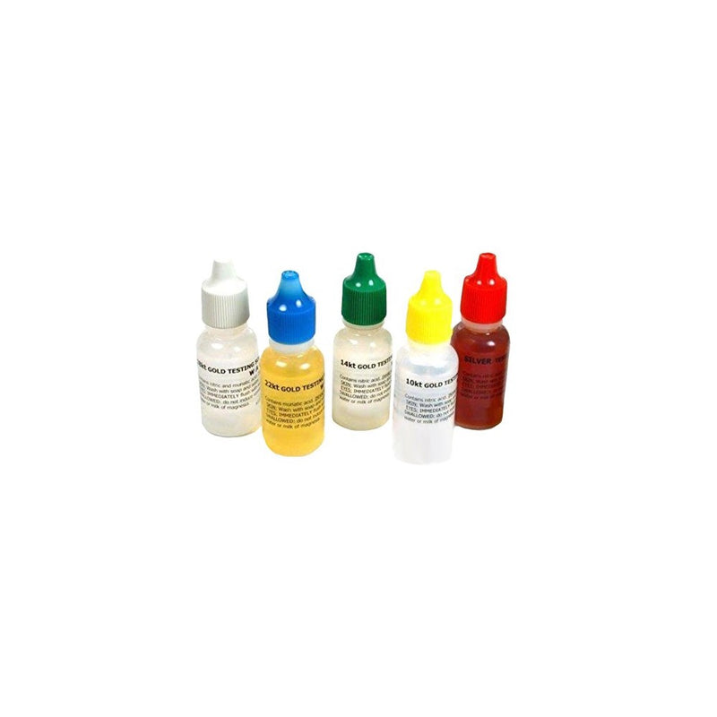 Acid Gold Test Bottles 10K,14K,18K,22K,Silver